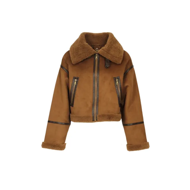 Oakwood Vinci 65256 blouson whisky fausse fourrure