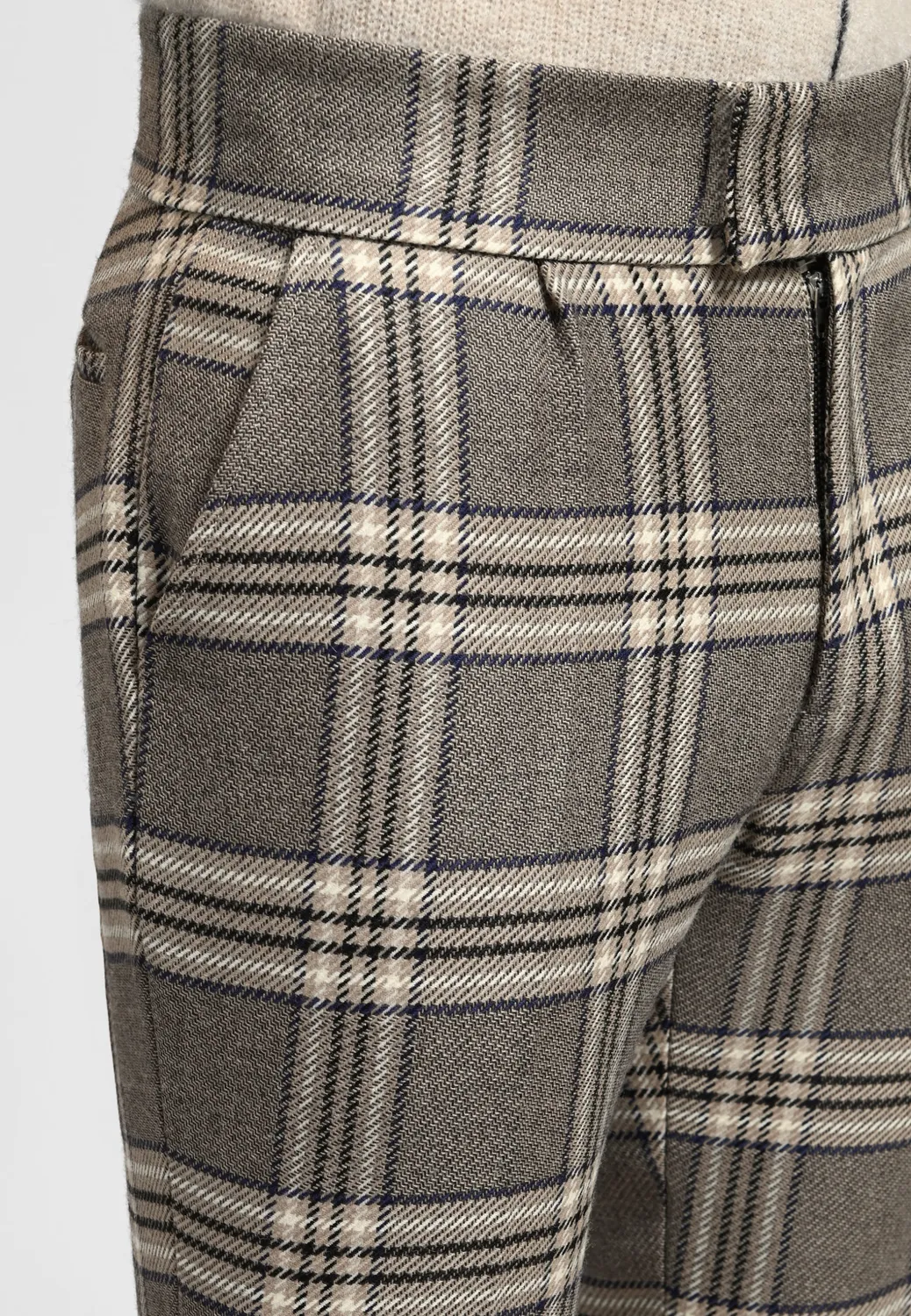 Pierre Talamon Pantalon à Carreaux Homme Classique