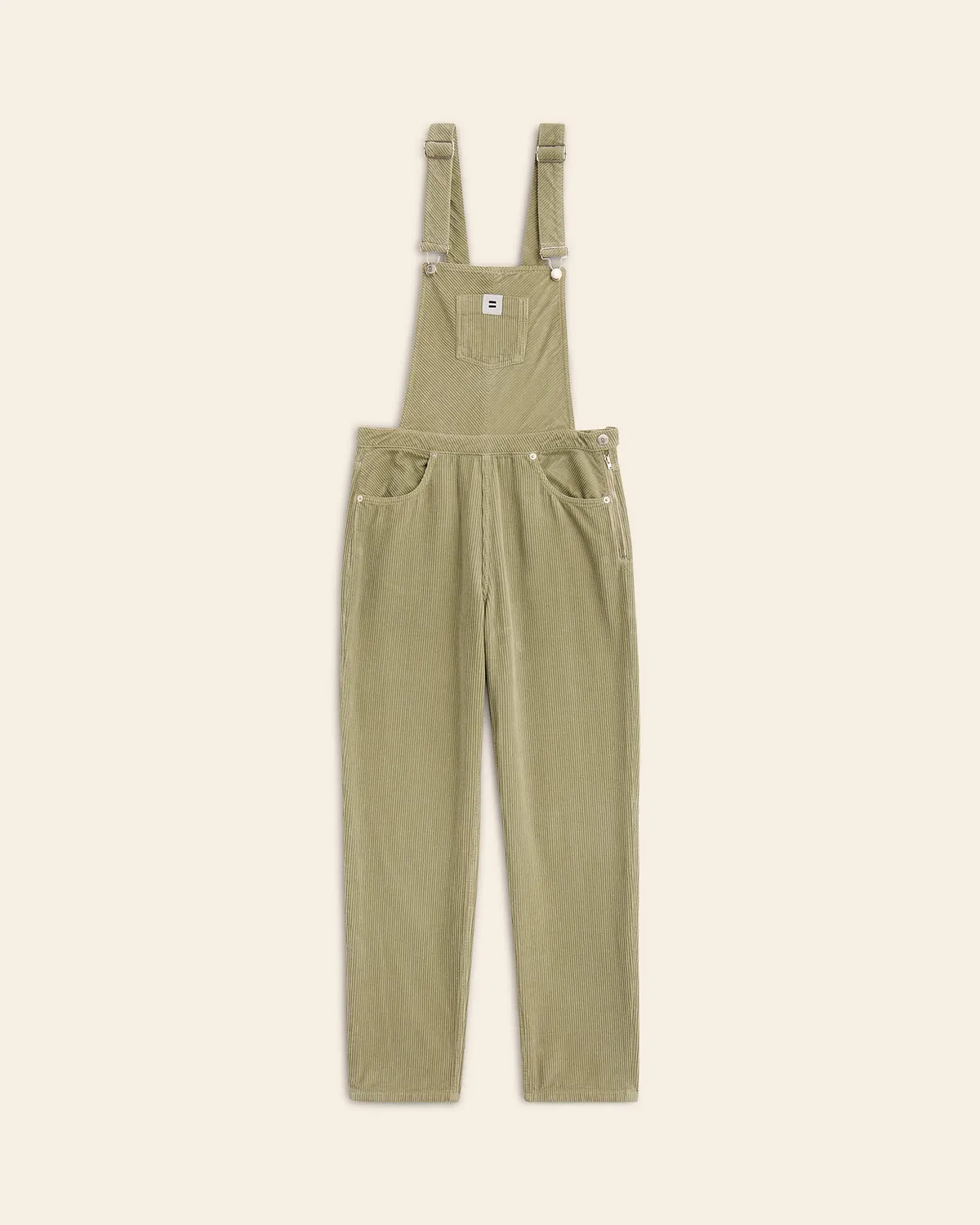 Cotelé Paris Salopette Mom sauge velours coton bio