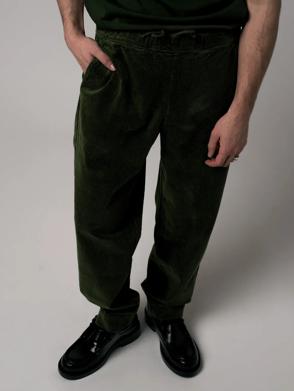 Cotelé Paris Pantalon Lazy Kaki homme velours taille élastiquée