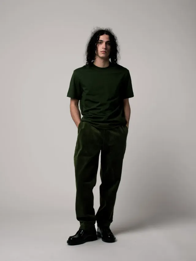 Cotelé Paris Pantalon Lazy Kaki homme velours taille élastiquée