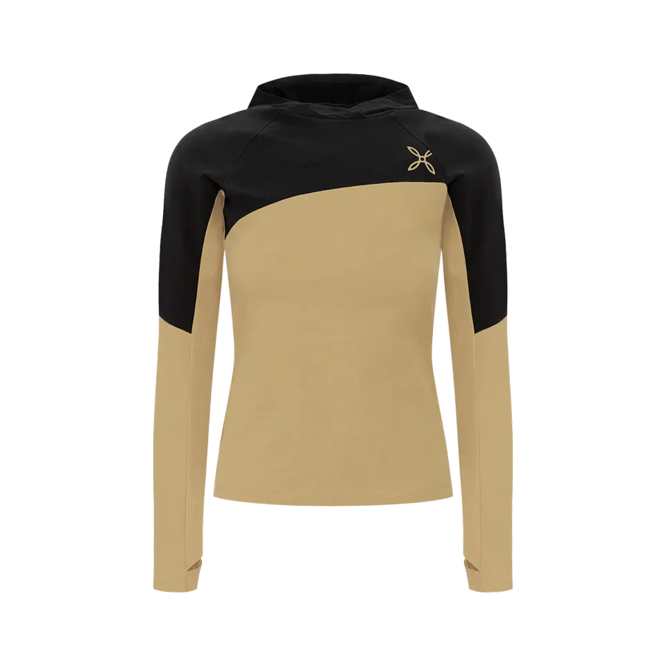 Montura Free Evo Hooded sweat capuche femme moutarde coton
