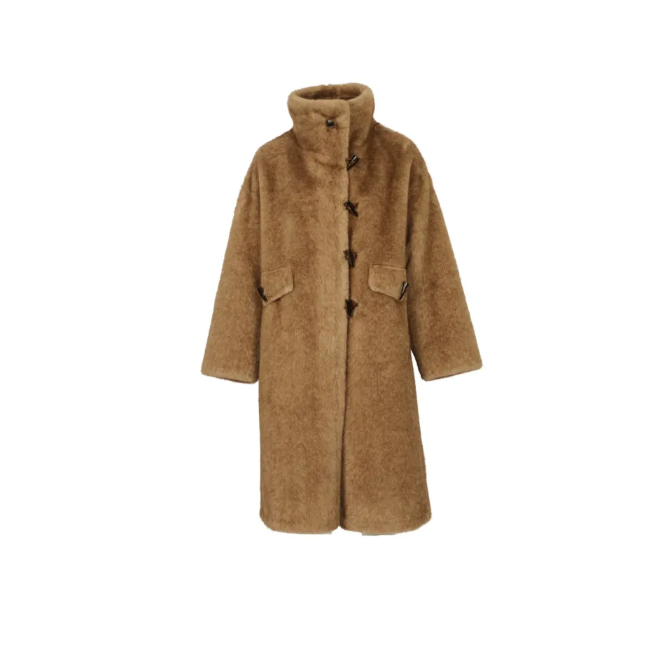 Oakwood Julie 65292 manteau taupe fausse fourrure long