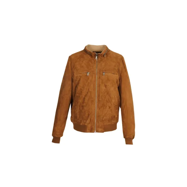 OAKWOOD Dylan 65208 blouson cuir cognac-camel réversible