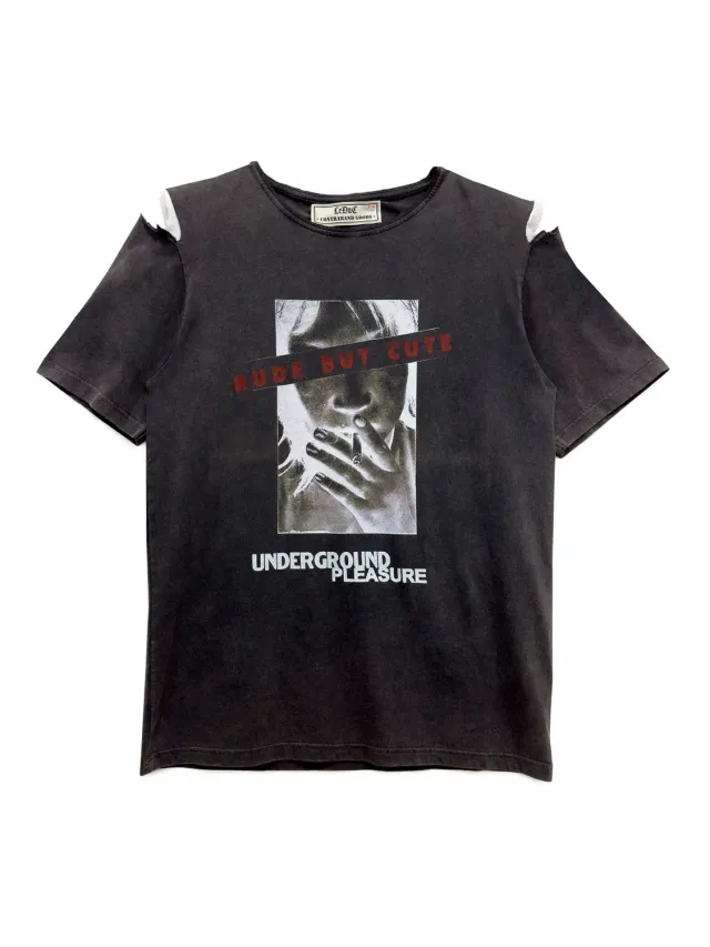 Paolo Leduc Rude But Cute t-shirt noir manches découpées
