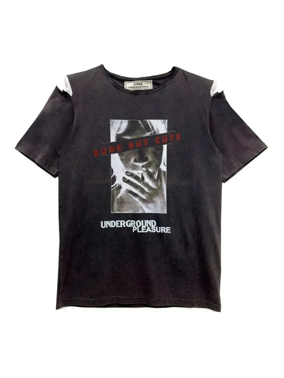 Paolo Leduc Rude But Cute t-shirt noir manches découpées