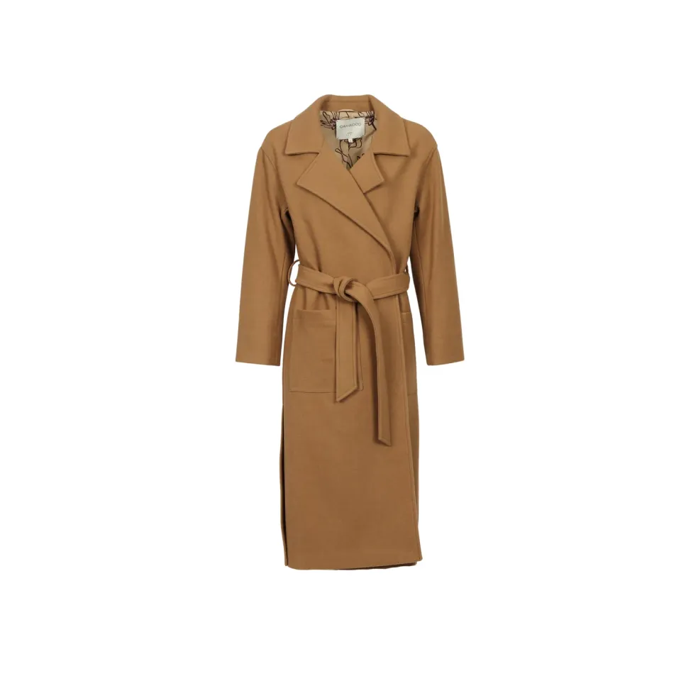 Oakwood Reality 65362 manteau café ceinture laine
