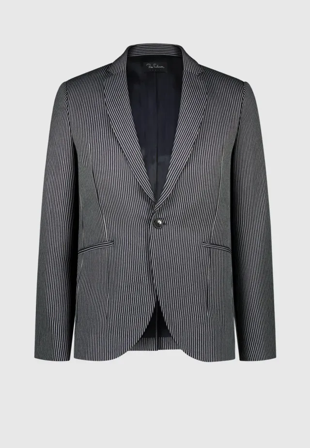 Pierre Talamon veste rayée marine tailleur