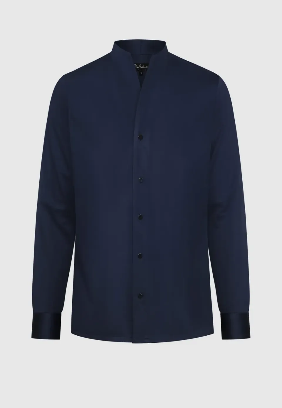 Pierre Talamon Col Montant chemise marine coton