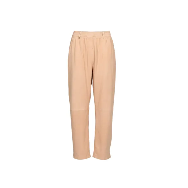 Oakwood Mia 65195 pantalon cuir poudre chèvre velours ample