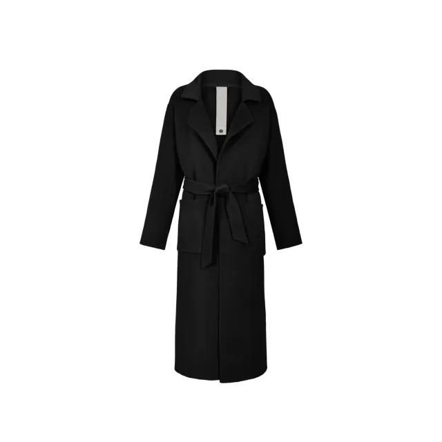 Oakwood Allegoria 64303 manteau laine noir à ceinture