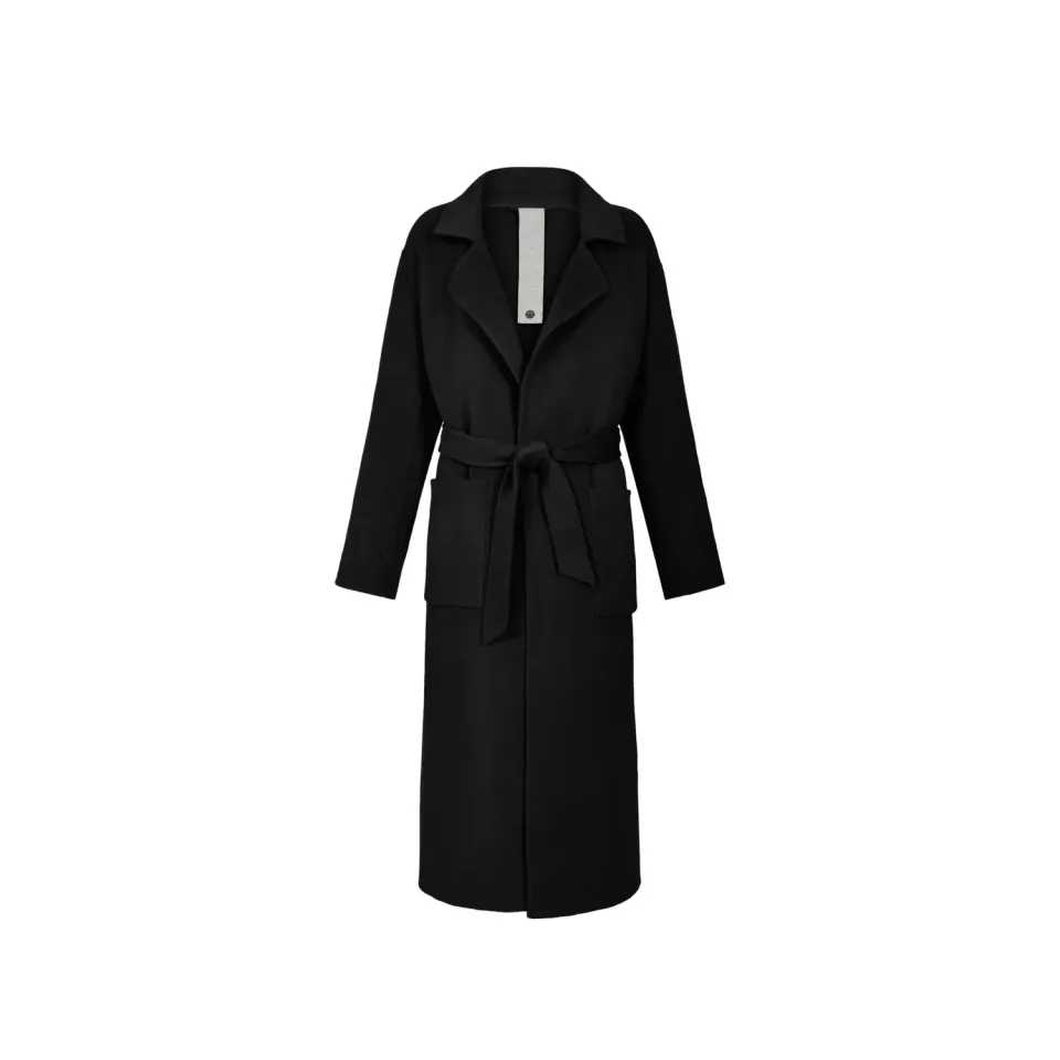 Oakwood Allegoria 64303 manteau laine noir à ceinture