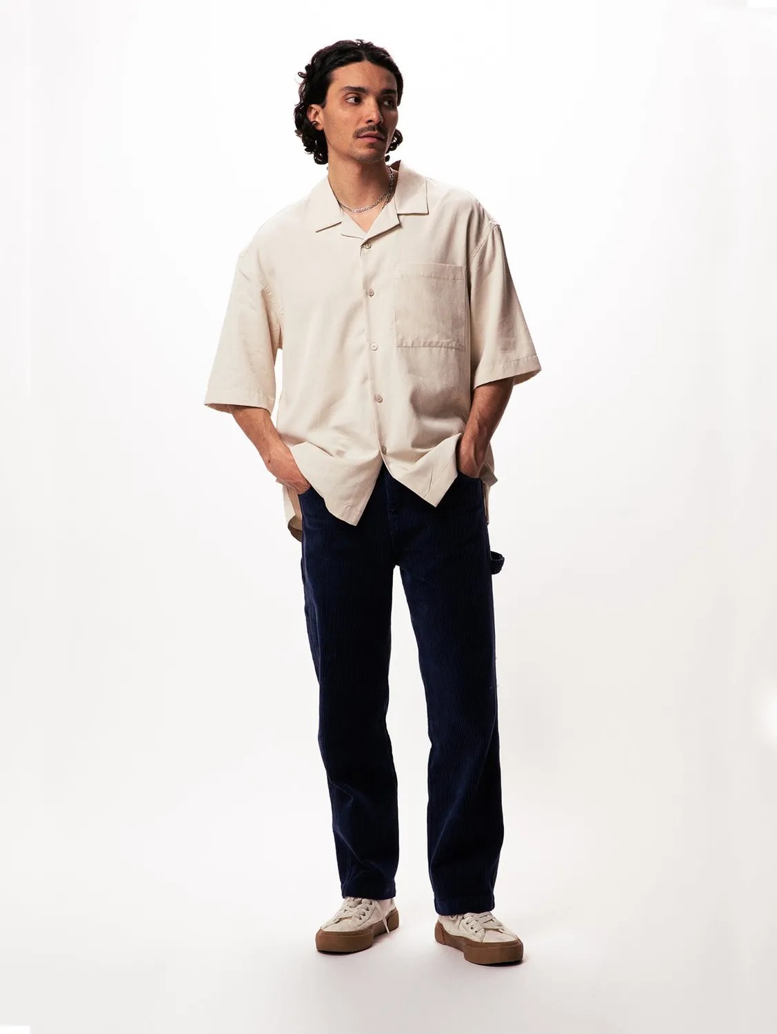 Cotelé Paris Charpentier pantalon cargo navy coton bio
