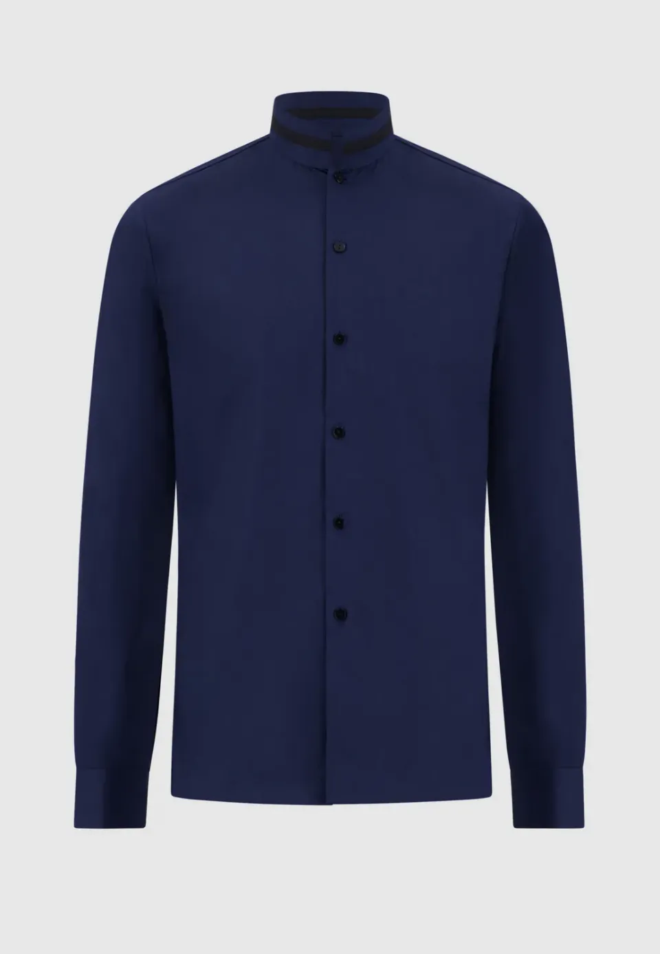 Pierre Talamon navy col officier chemise coton