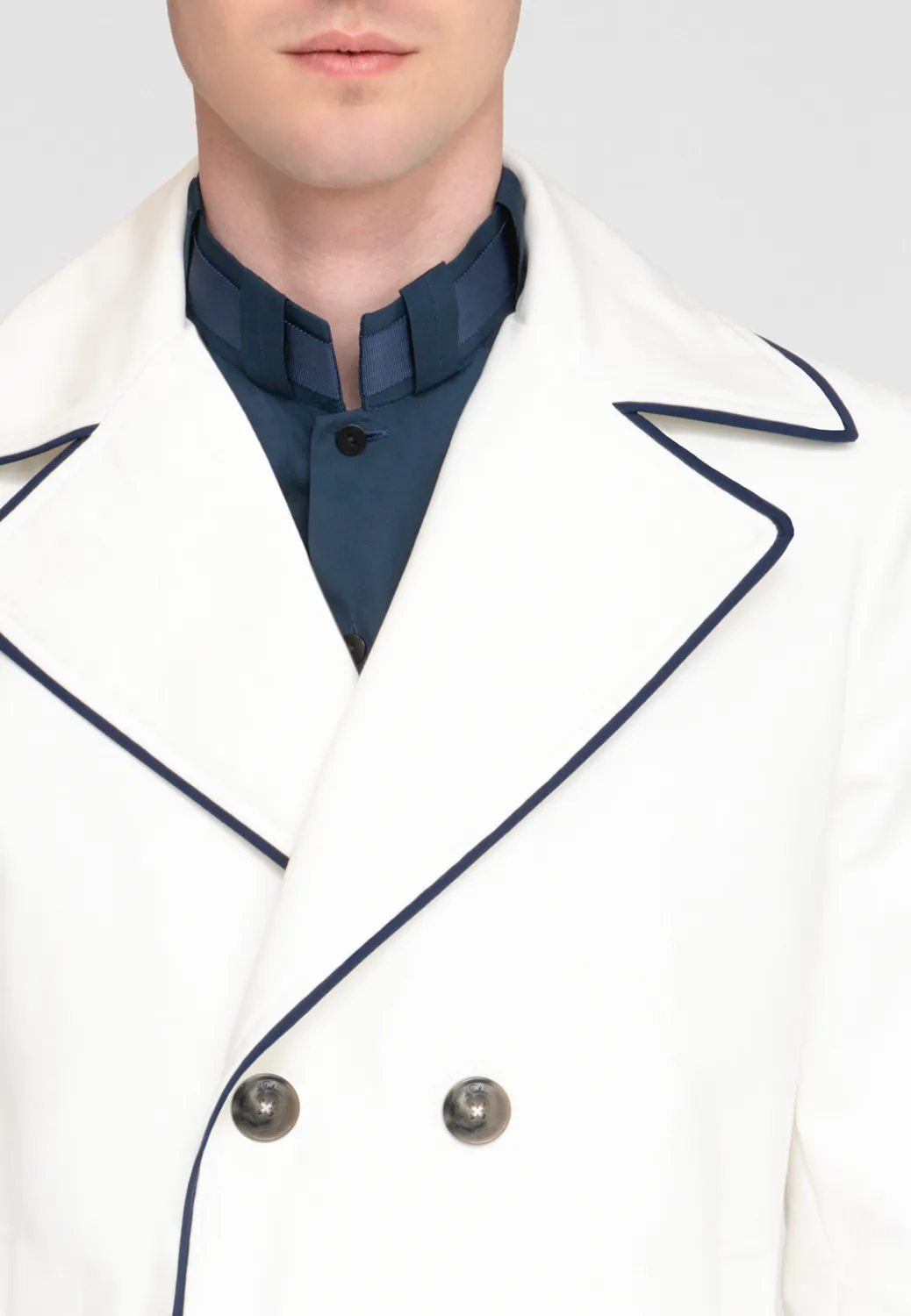 Pierre Talamon caban blanc coupe droite