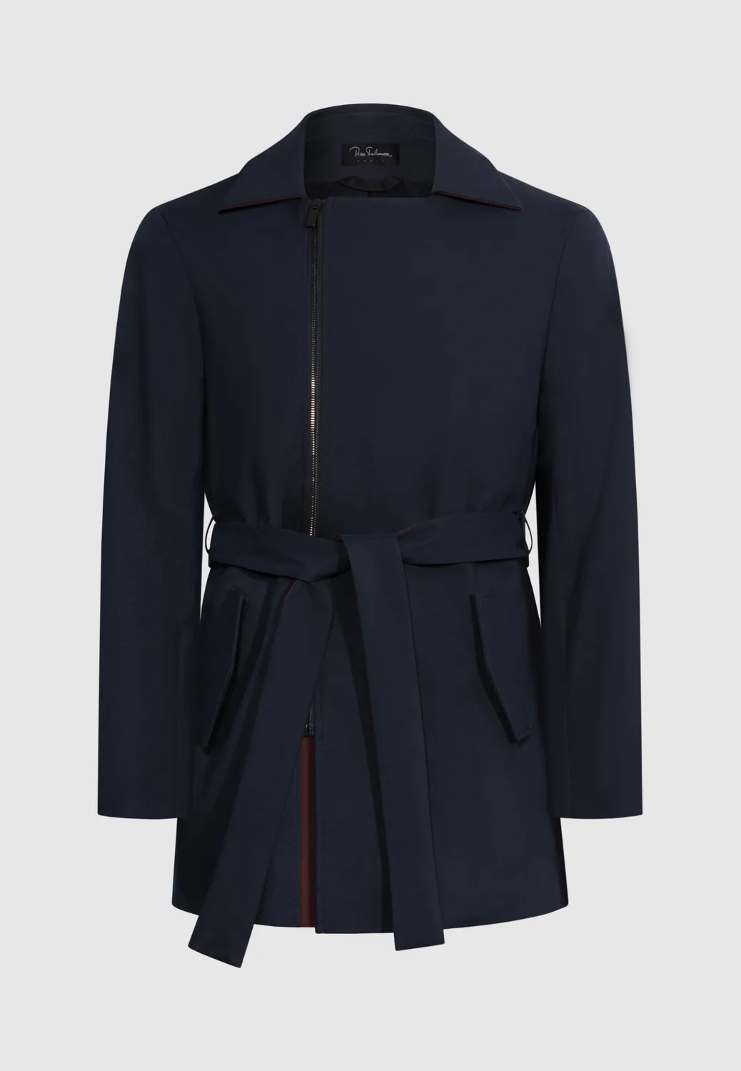 Pierre Talamon Kerin trench bleu court déperlant