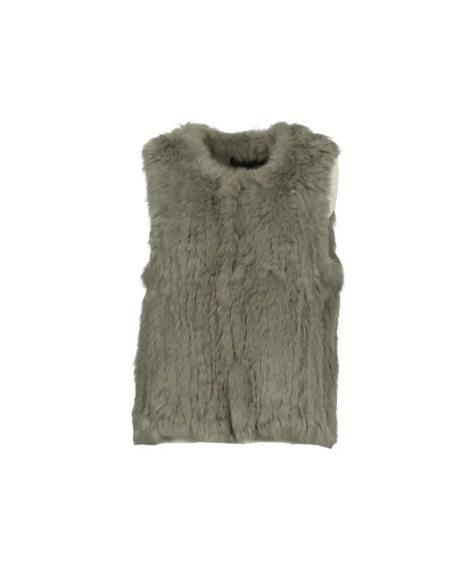 Oakwood Magali 62683 gilet gris fourrure véritable