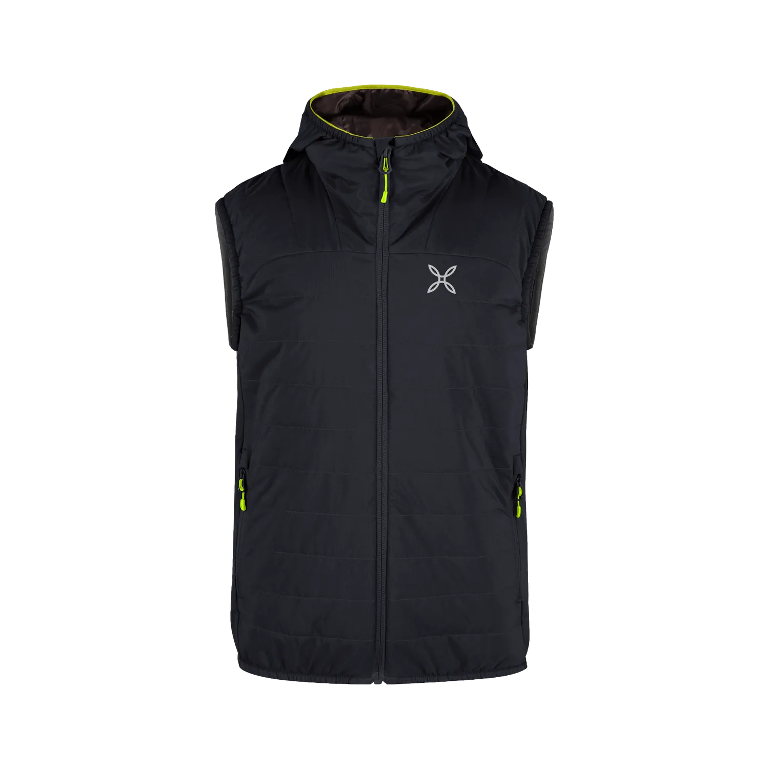 Montura Space Light gilet matelassé enfant noir/vert lime