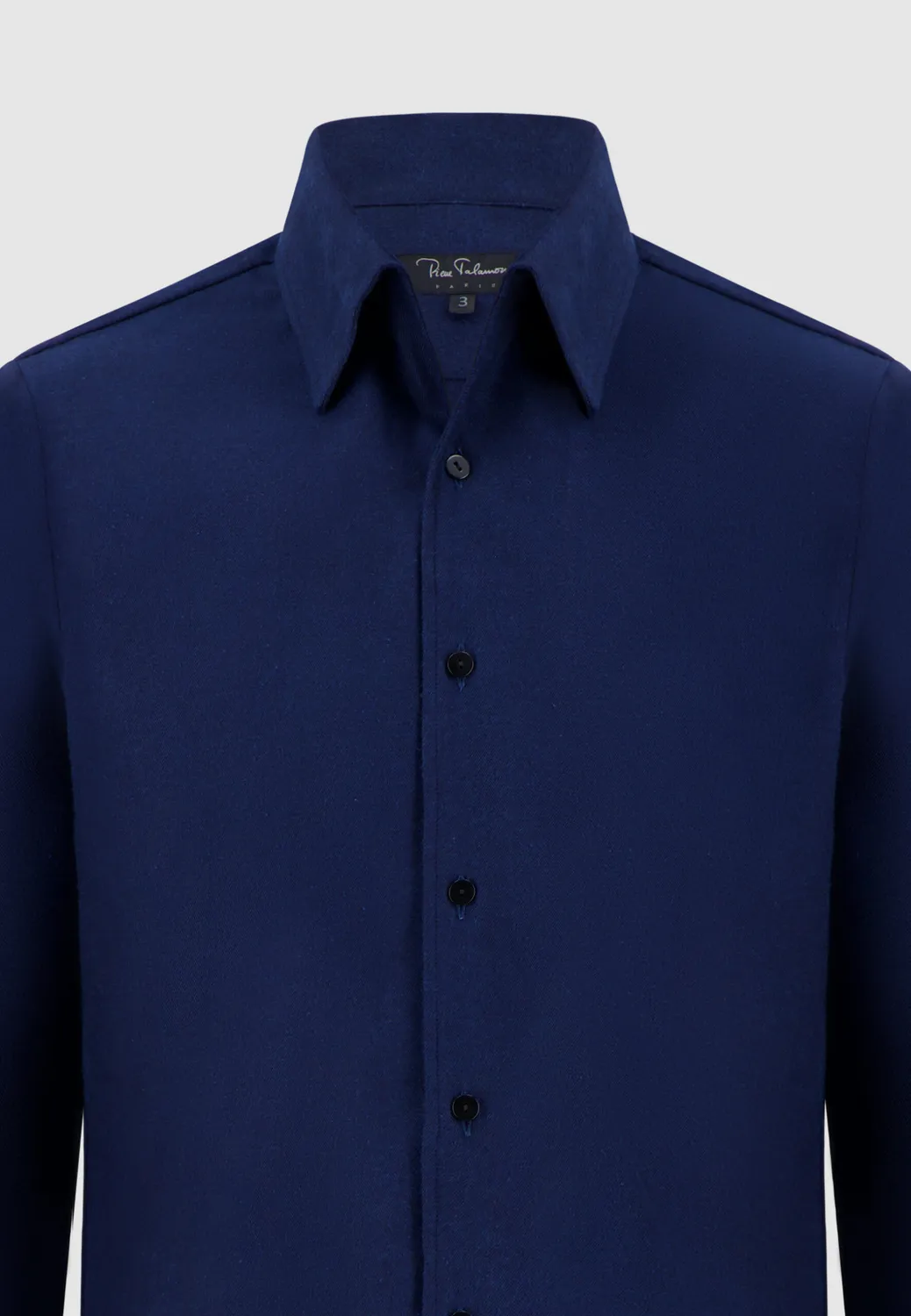 Pierre Talamon Yaku chemise bleue coupe droite