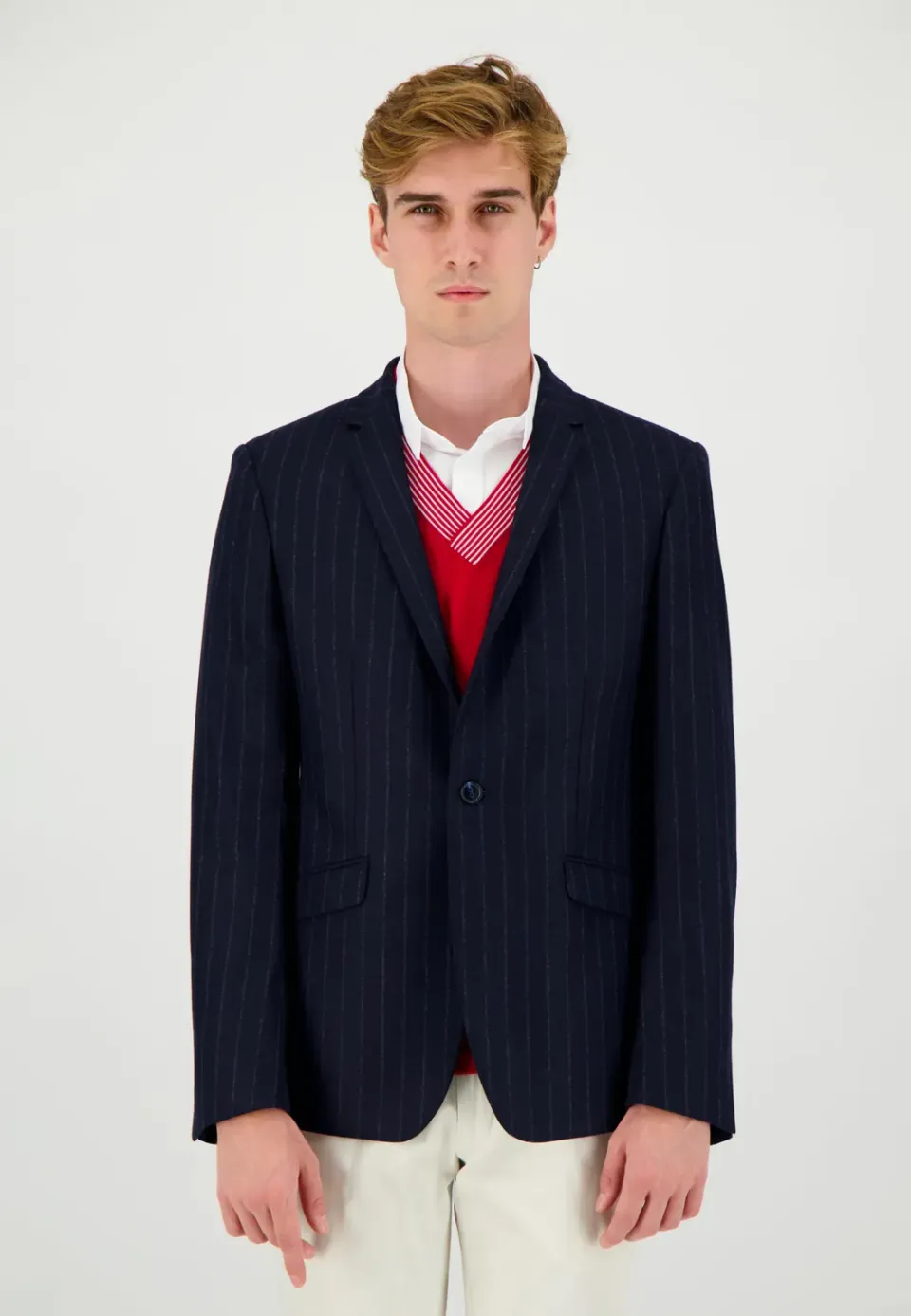 Pierre Talamon Rayée Bleu Marine veste homme rayée