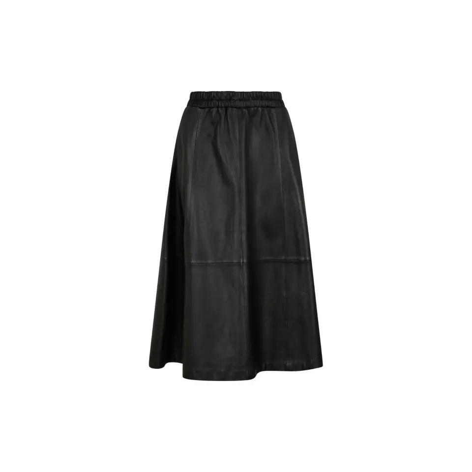 Oakwood Nahee 65102 jupe longue cuir véritable noir