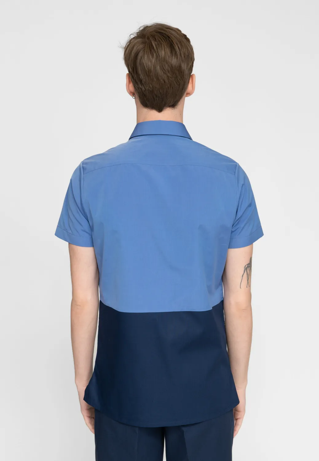 Pierre Talamon chemise manches courtes bicolore