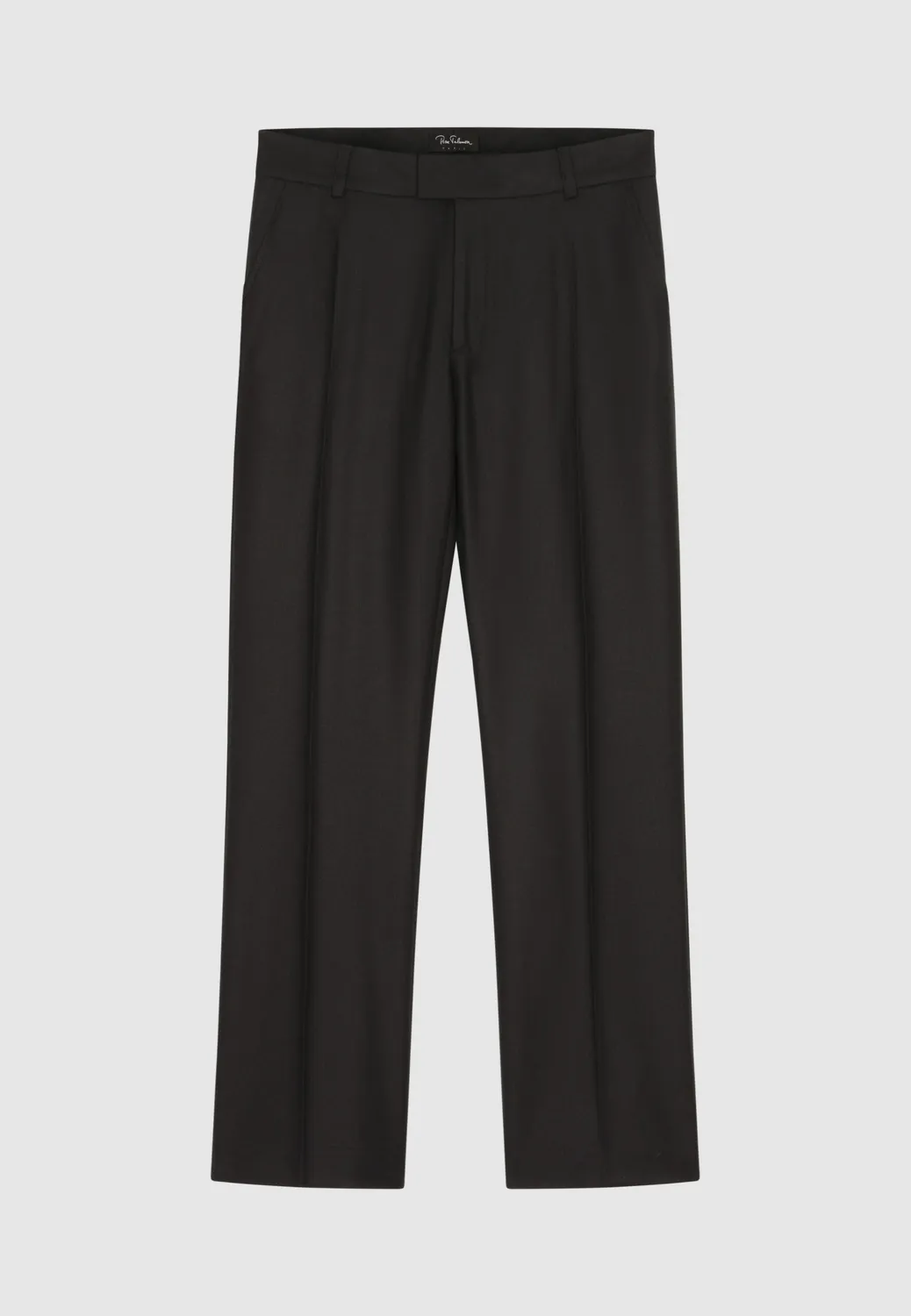 Pierre Talamon Droit pantalon flanelle laine noir