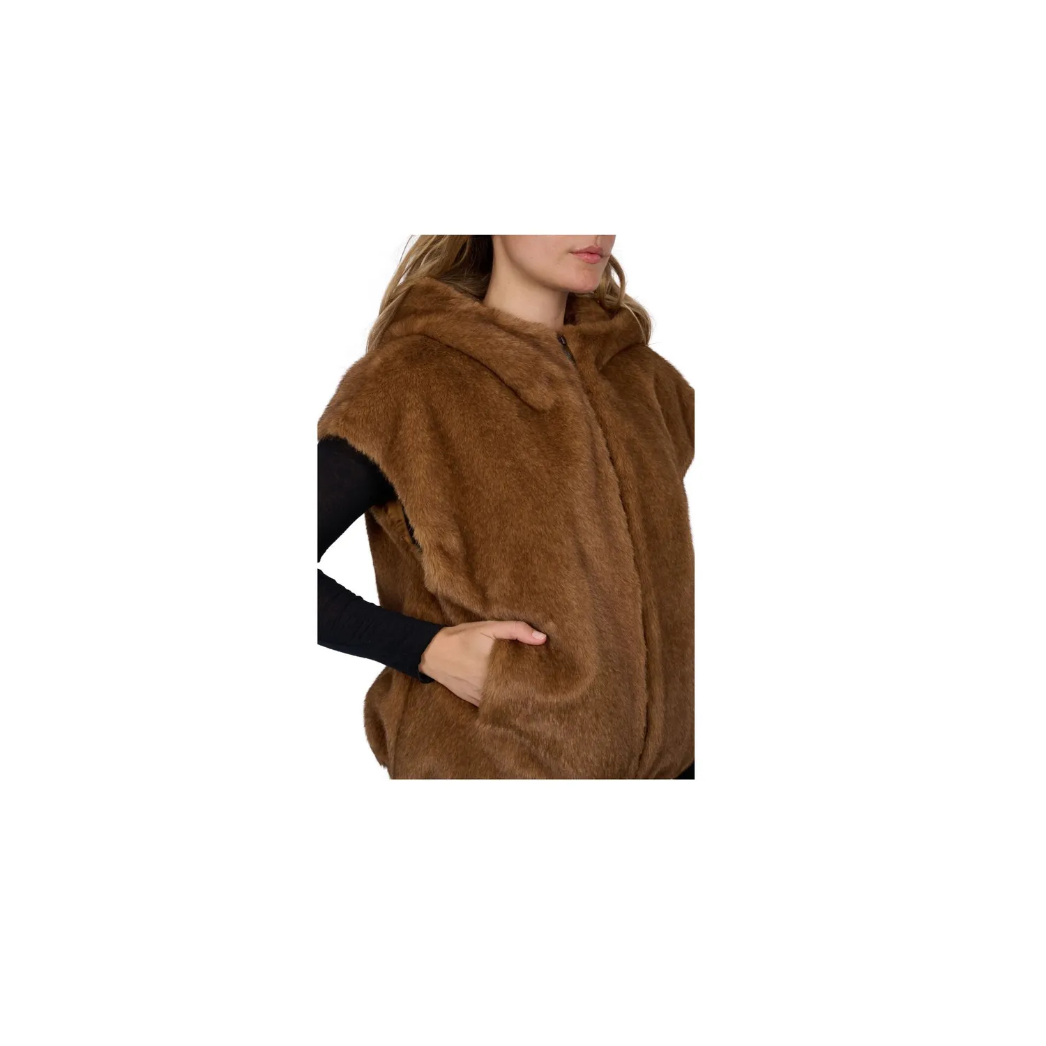 Oakwood Vesuve 65296 gilet fauve fausse fourrure