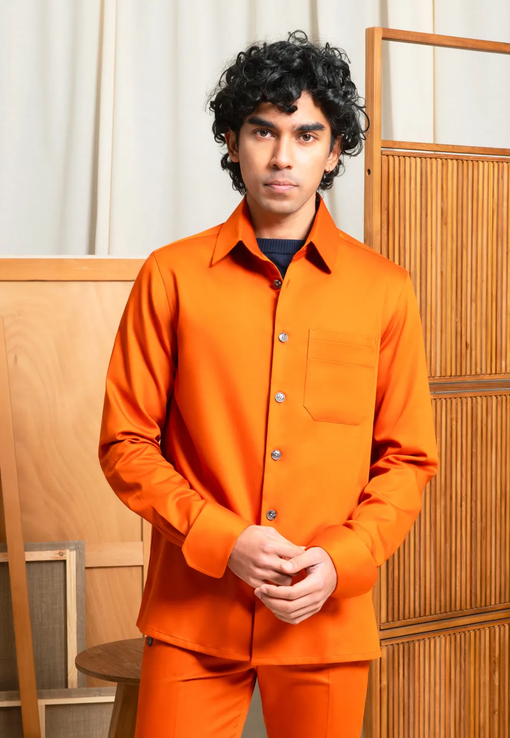 Pierre Talamon surchemise orange