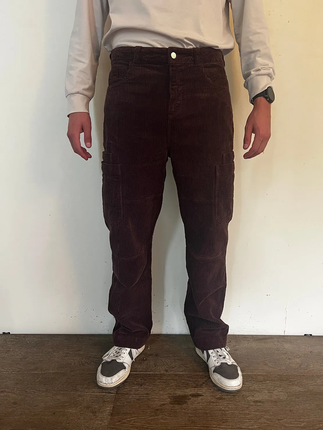 Cotelé Paris Cargo pantalon chocolat velours bio