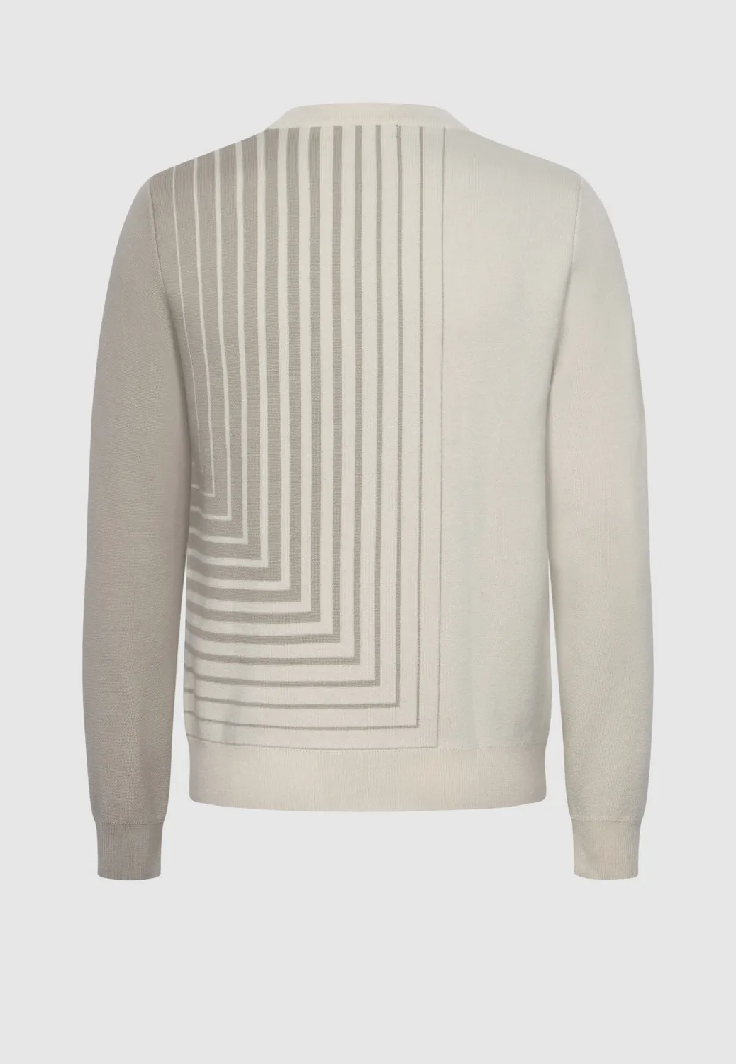 Pierre Talamon pull jacquard géométrique beige en laine