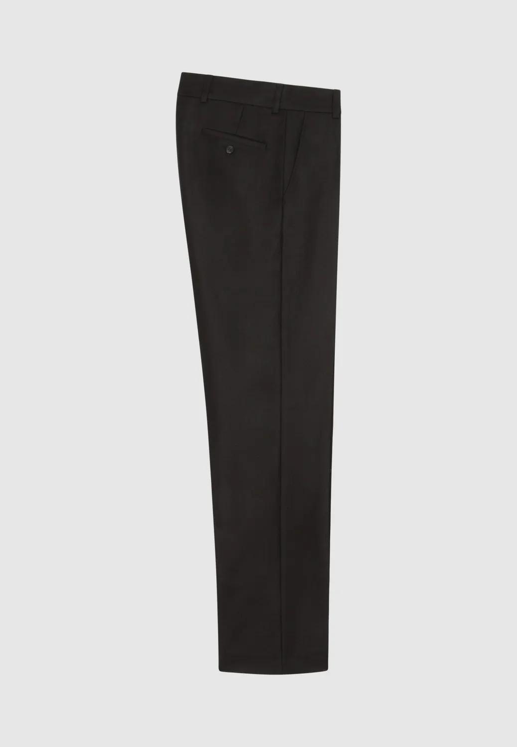 Pierre Talamon Droit pantalon flanelle laine noir