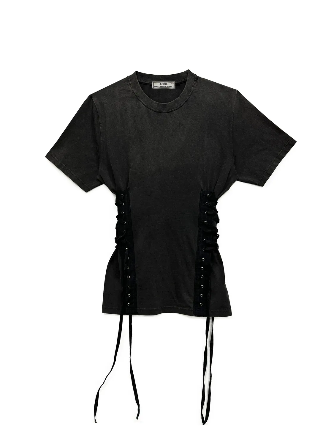 Paolo Leduc Bustier t-shirt noir coton bio 240 g