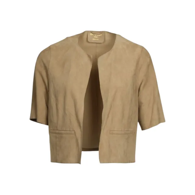 Oakwood Keira 65204 veste cuir beige manches courtes