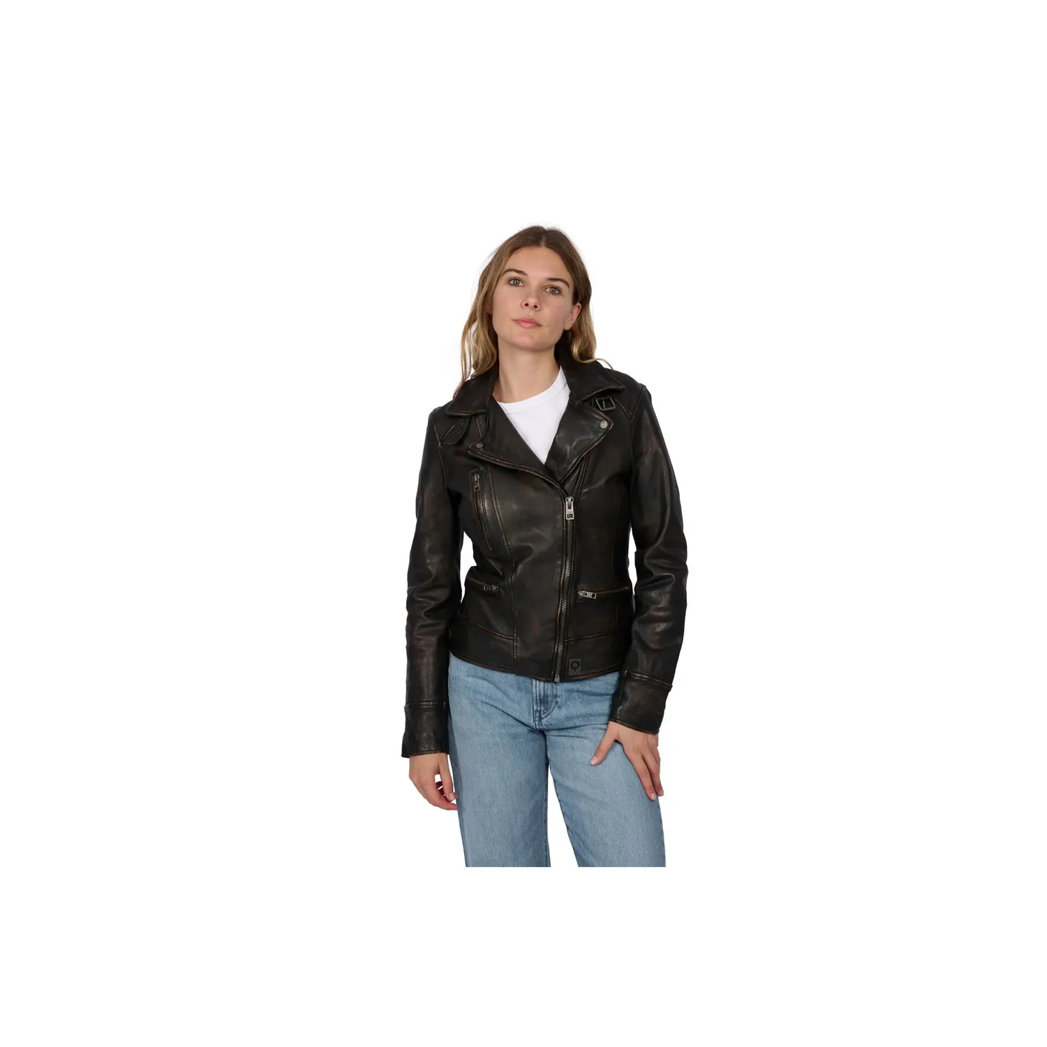 Oakwood Video 62065 blouson cuir marron vieilli