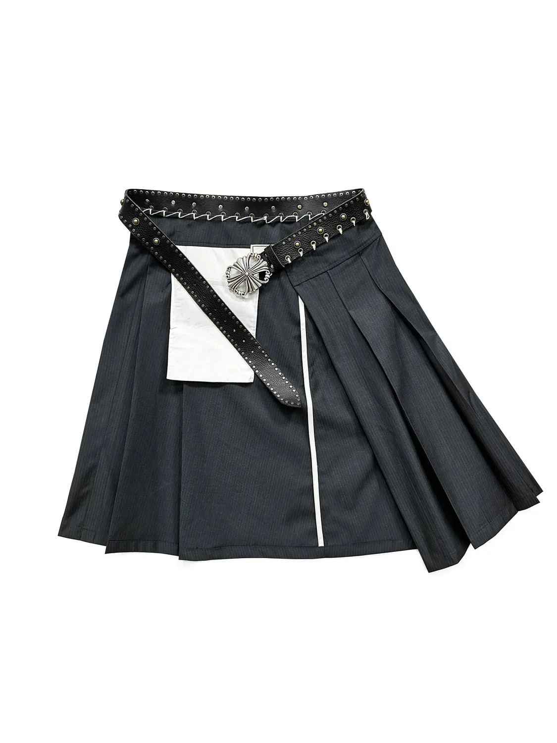 Paolo Leduc The Tailor's Harness jupe-ceinture 85 cm laine et cuir