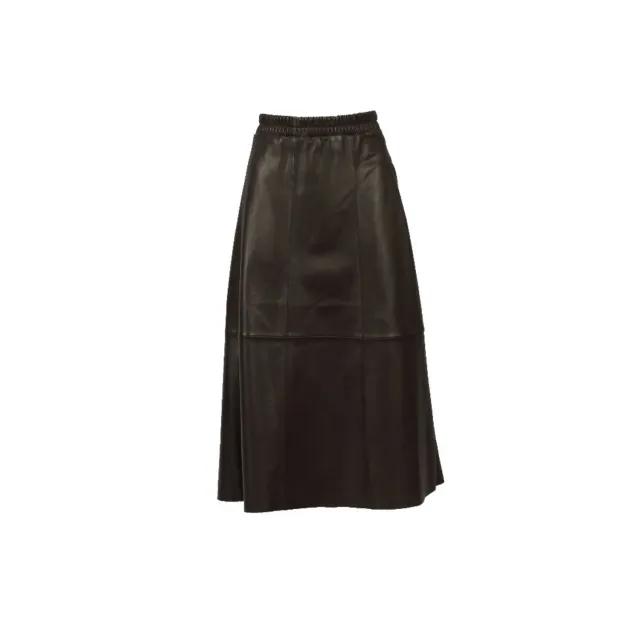 Oakwood Nahee 65102 jupe cuir marron foncé 80cm
