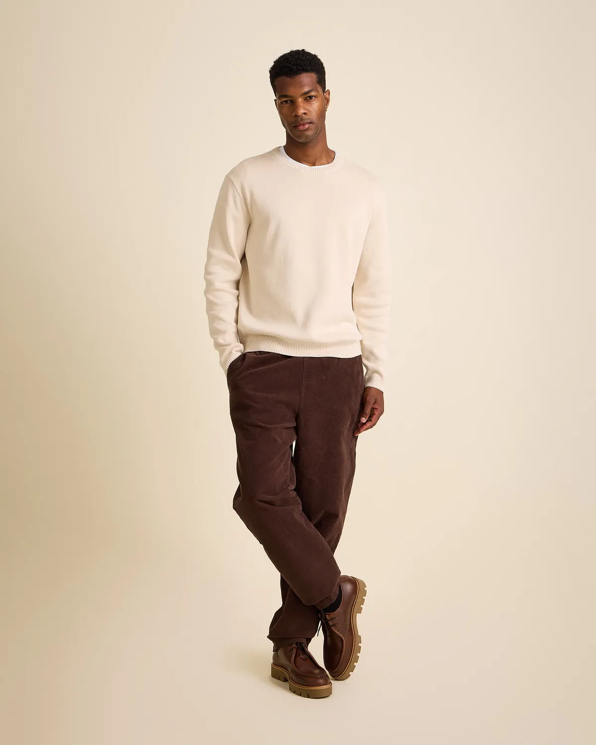 Cotelé Paris Lazy pantalon homme chocolat velours côtelé