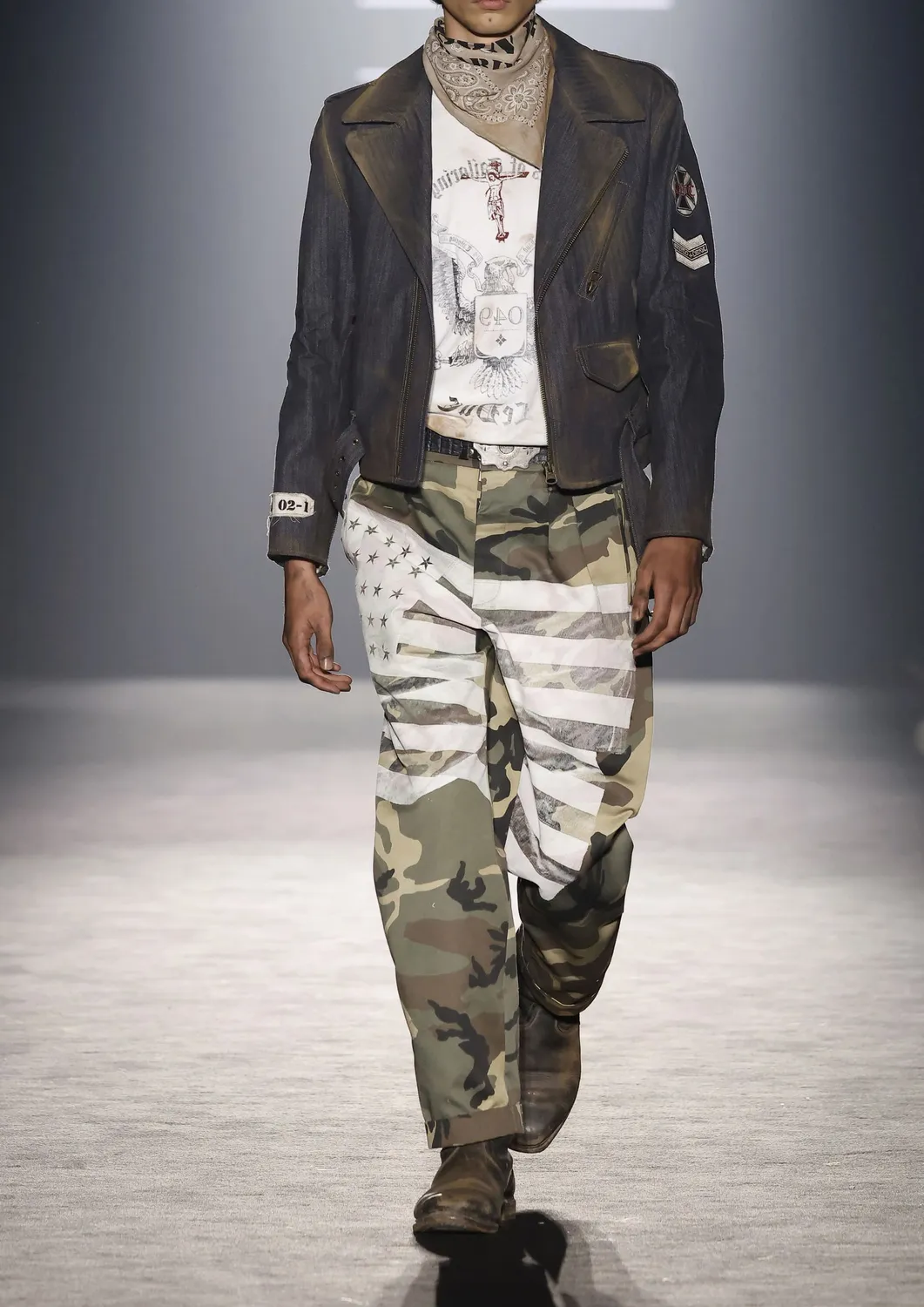 Paolo Leduc Sons of Tailoring perfecto denim bleu peint
