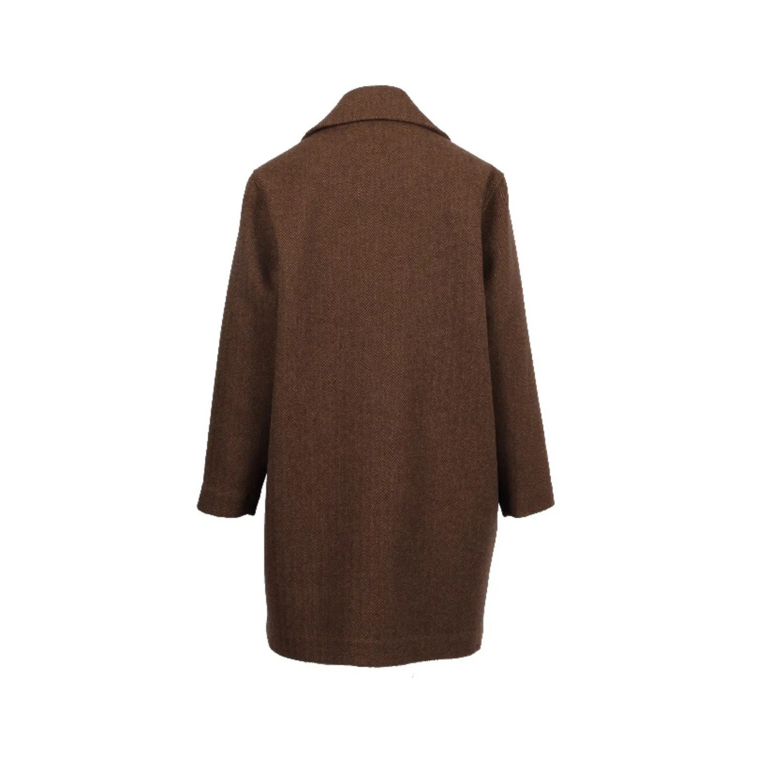 Oakwood Marisol 65361 manteau laine marron chevron ballon