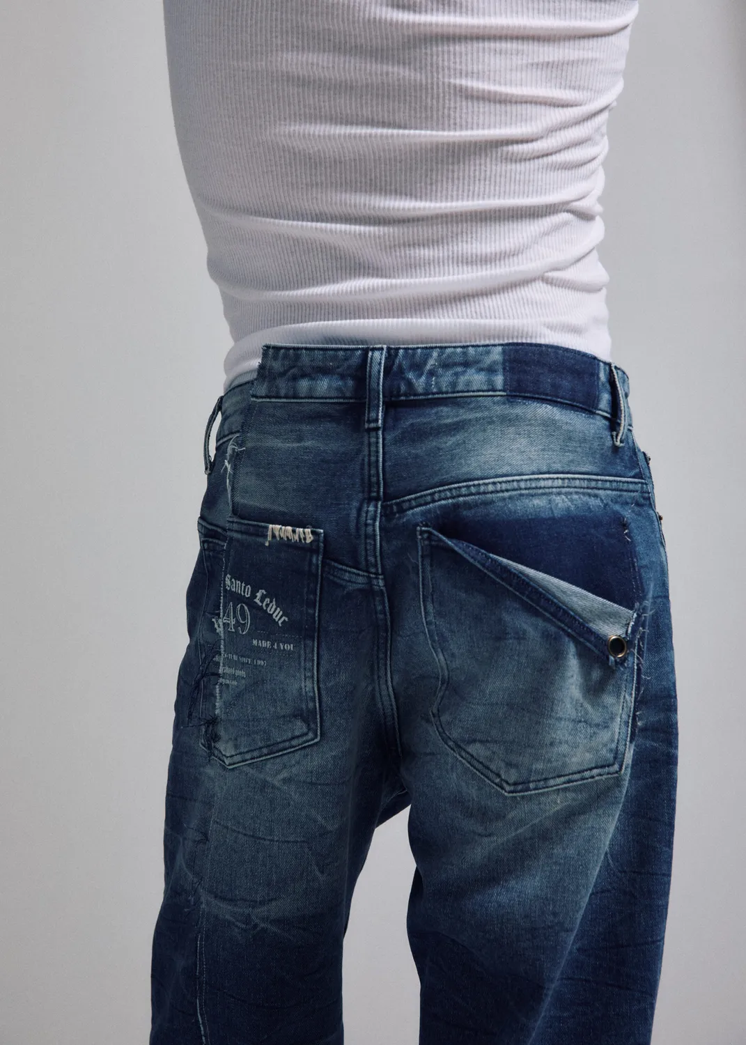 Paolo Leduc Shifted Couture jean bleu denim lourd