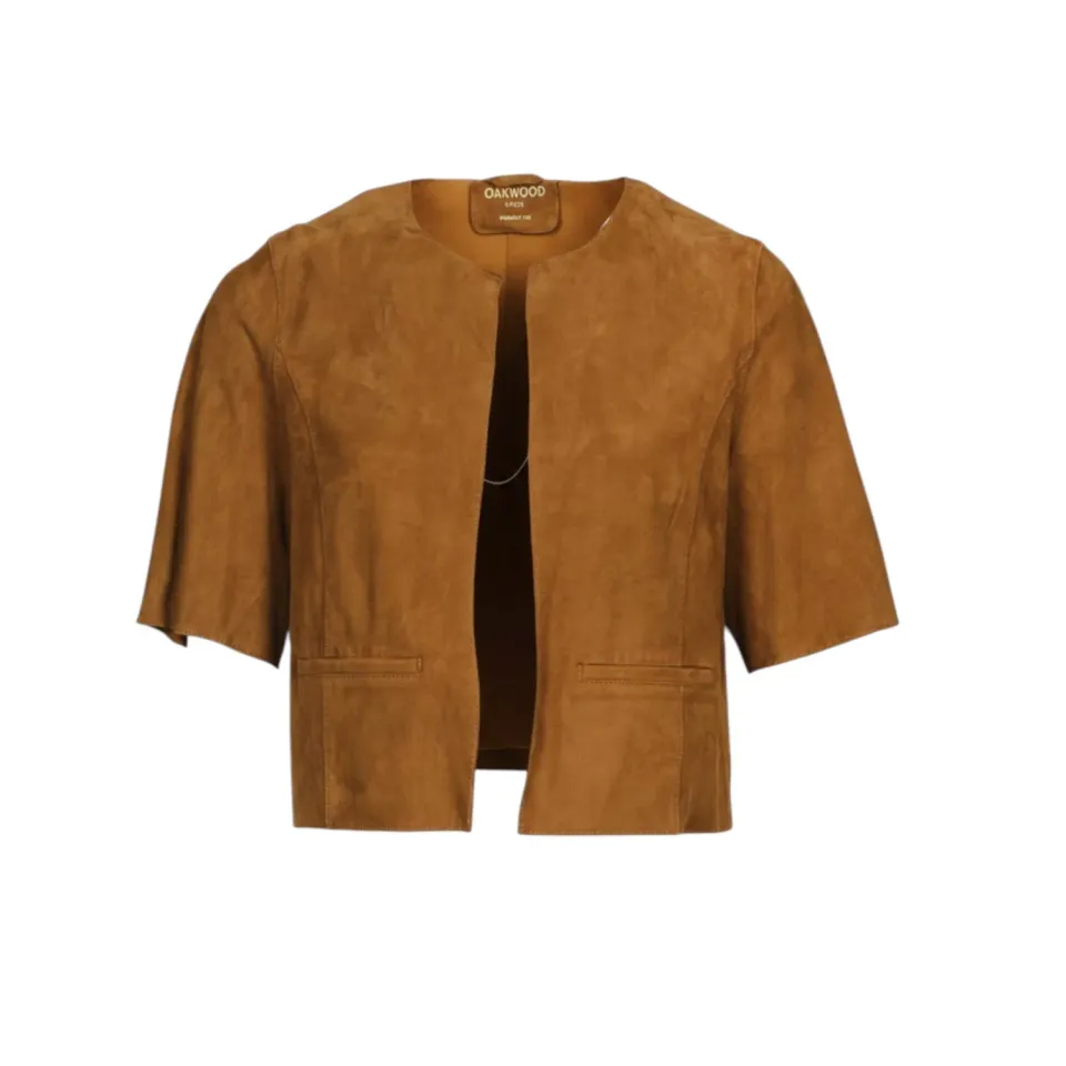 Oakwood Keira 65204 veste cuir cognac boléro