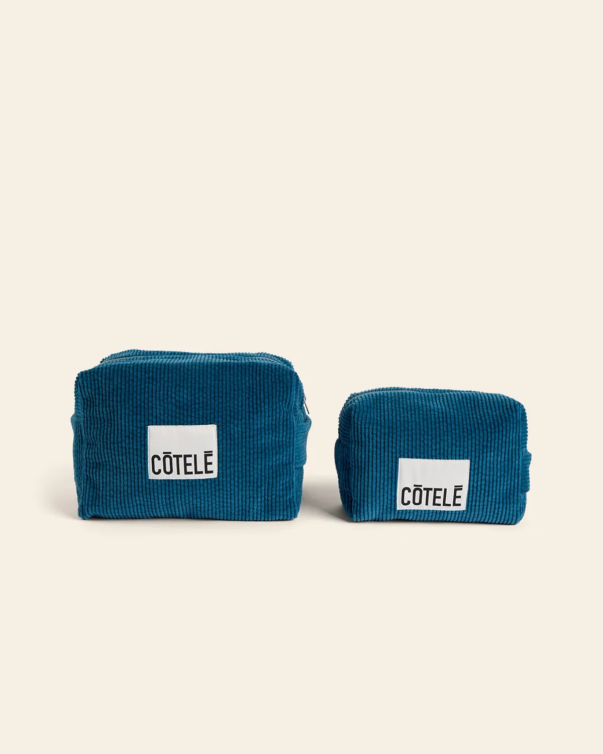 Cotélé Paris trousse de toilette XL pétrole velours