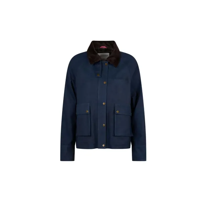 Oakwood Missouri 65076 veste cuir chèvre bleu foncé