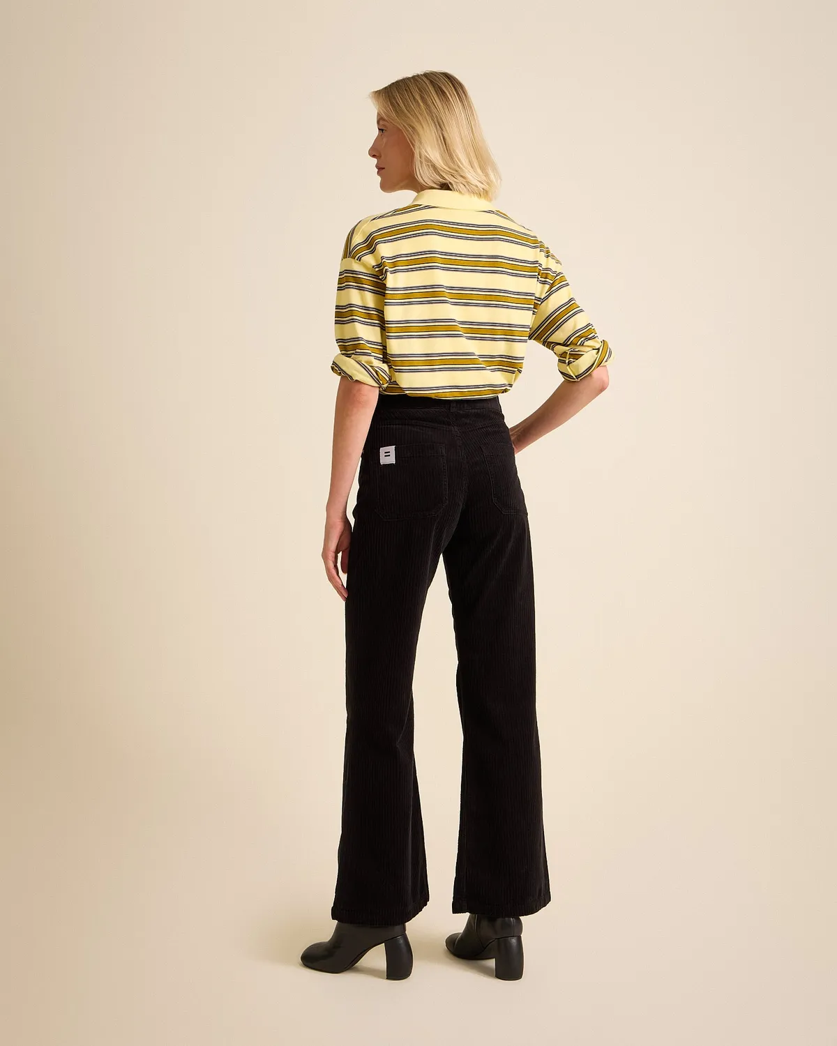 Cotélé Paris Flare pantalon velours noir