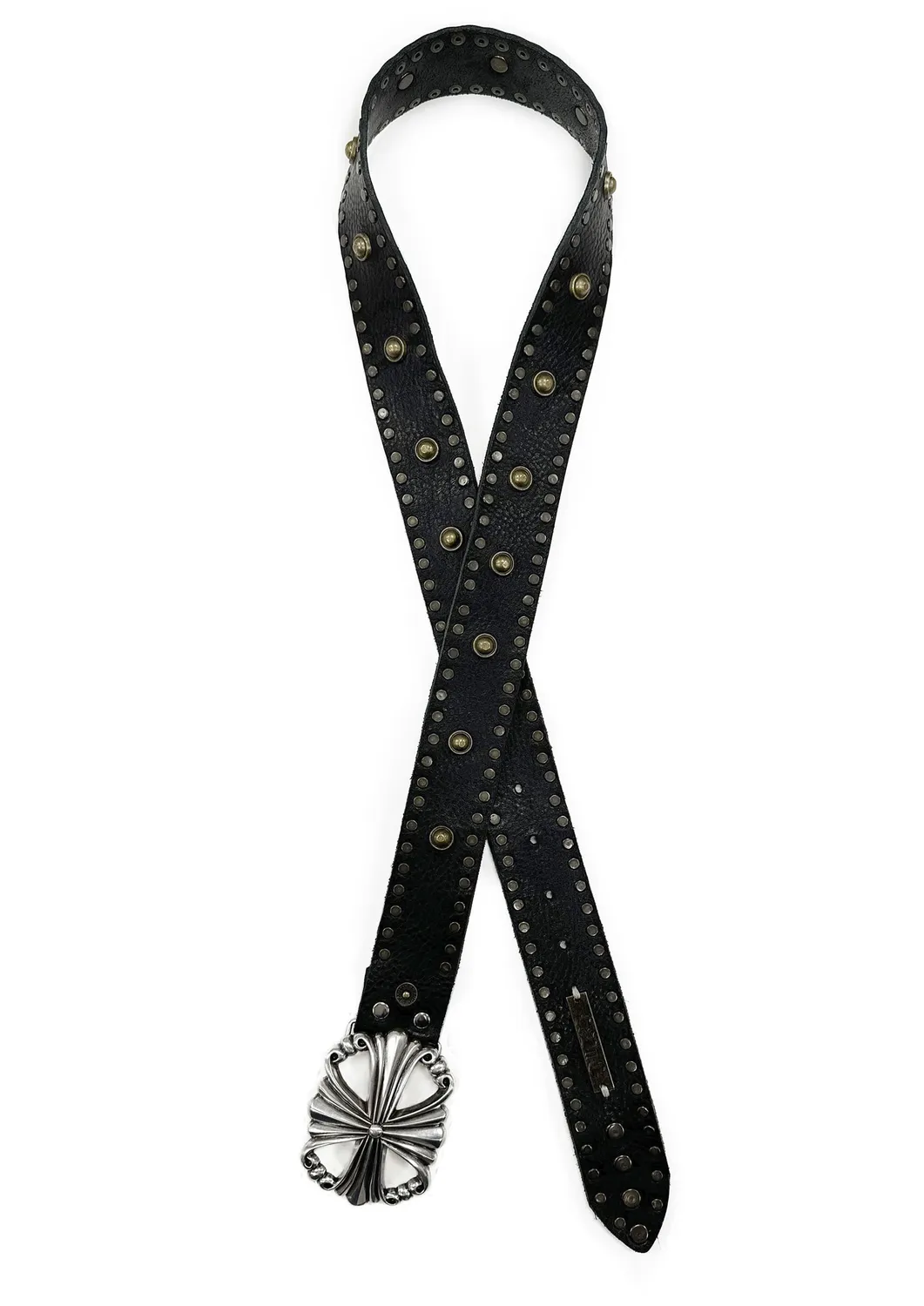 Paolo Leduc Fetish ceinture cuir noir cloutée vache