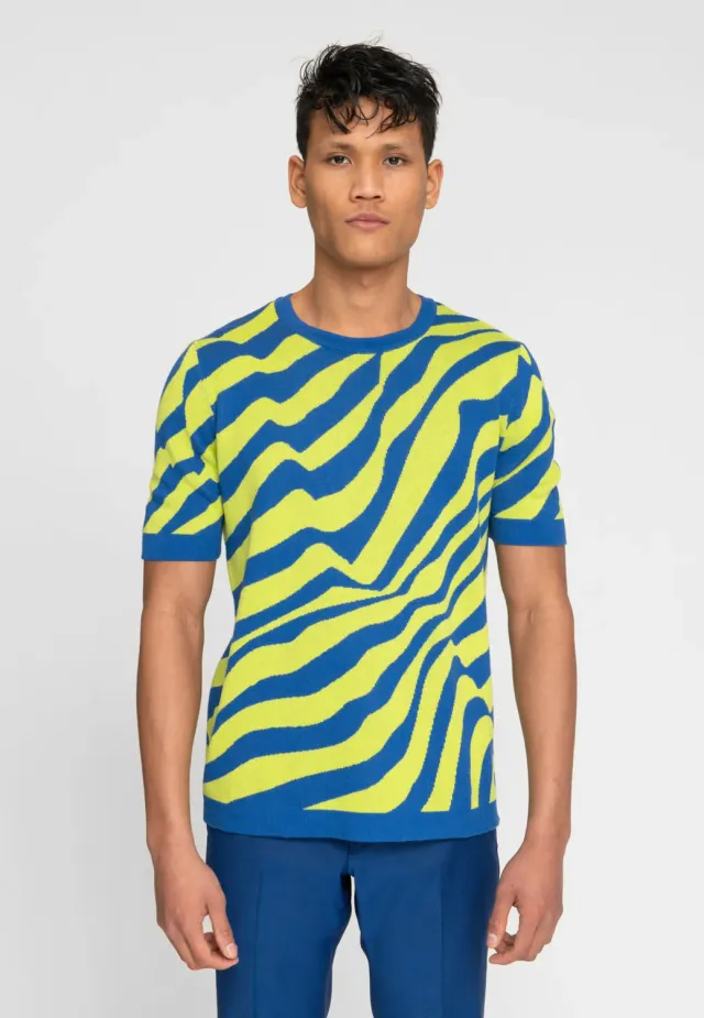 Pierre Talamon Break Bleu Kiwi t-shirt bleu imprimé