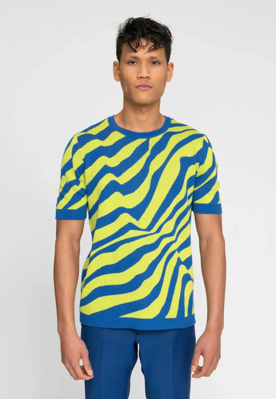 Pierre Talamon Break Bleu Kiwi t-shirt bleu imprimé