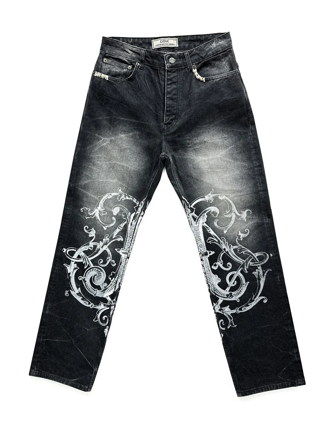 Paolo Leduc Royal jean baggy denim noir 14 oz