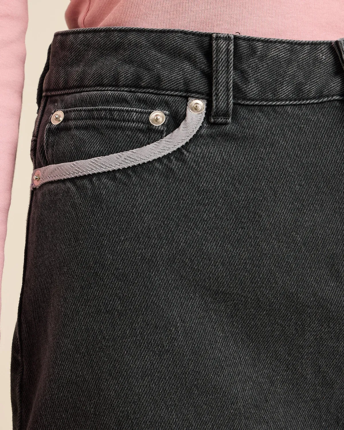 Cotelé Paris Mel jupe femme anthracite jean coton